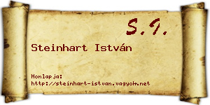 Steinhart István névjegykártya