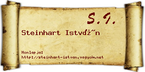 Steinhart István névjegykártya